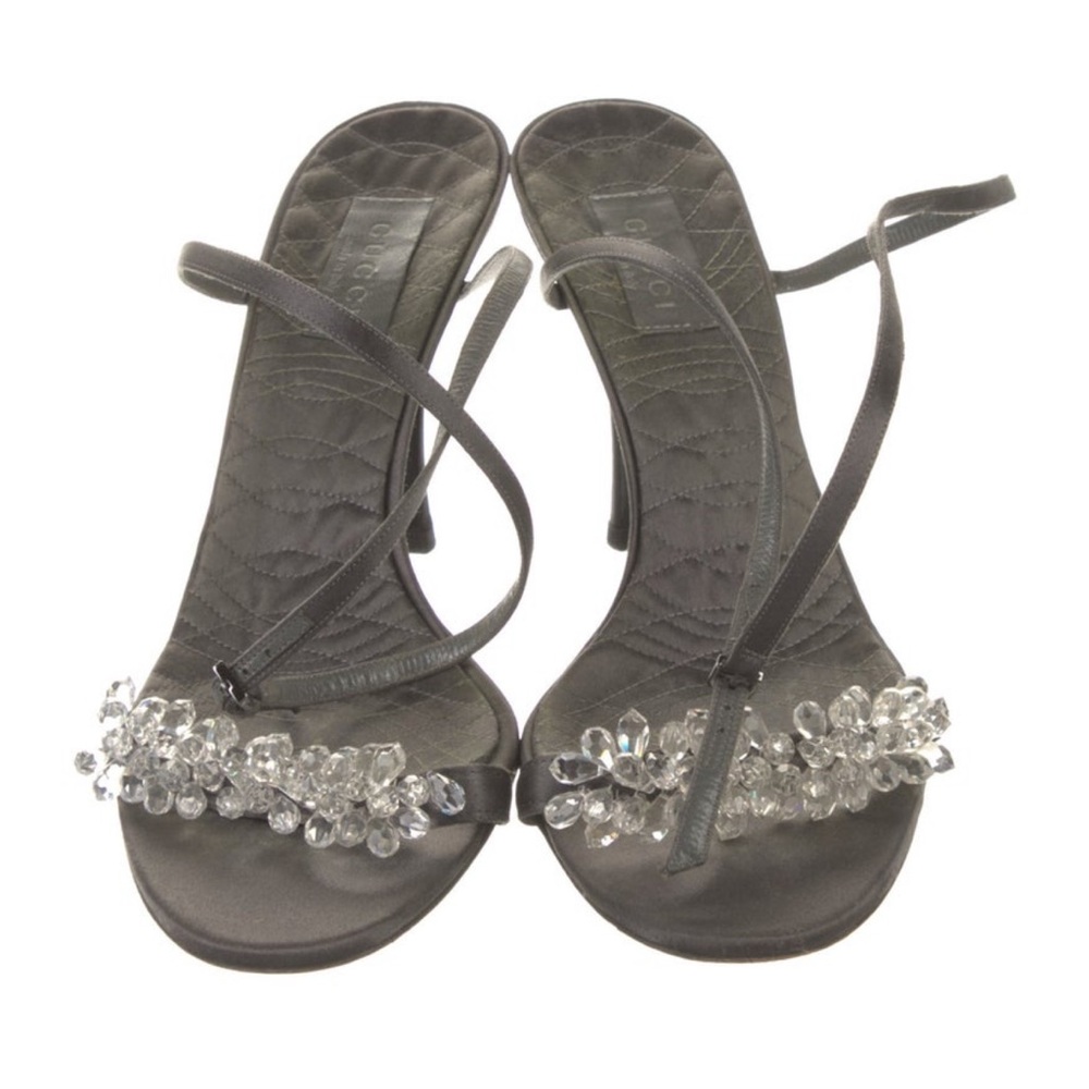 Gucci Satin Strappy with Crystal  beaded Embellishments - Picture 3 of 5